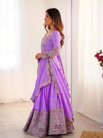 LIGHT PURPLE WEDDING LEHENGA WITH CHOLI AND DUPATTA