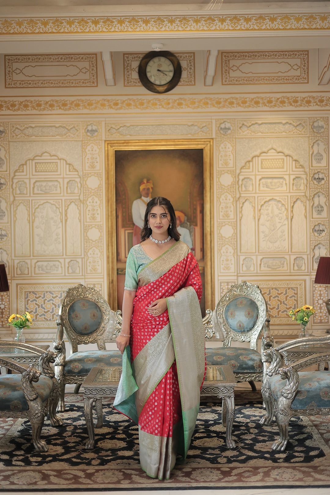 Classic Kanjivaram Silk Saree with Rich Zari Weaving