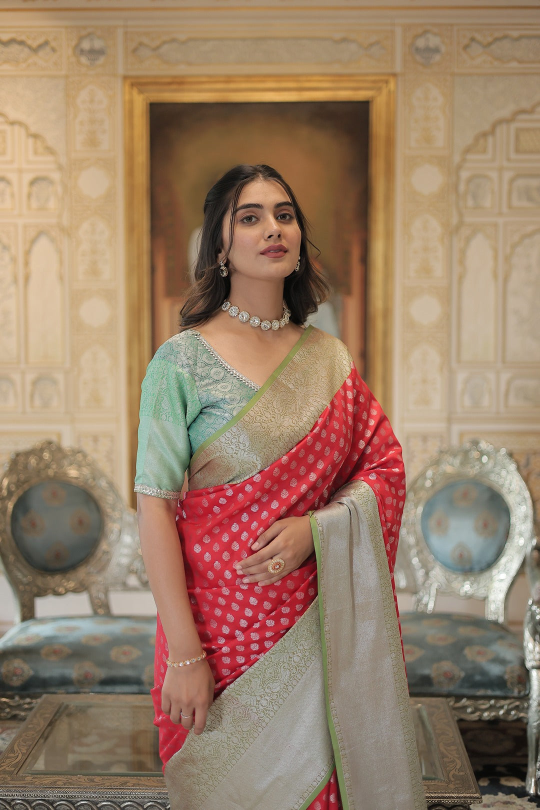 Classic Kanjivaram Silk Saree with Rich Zari Weaving