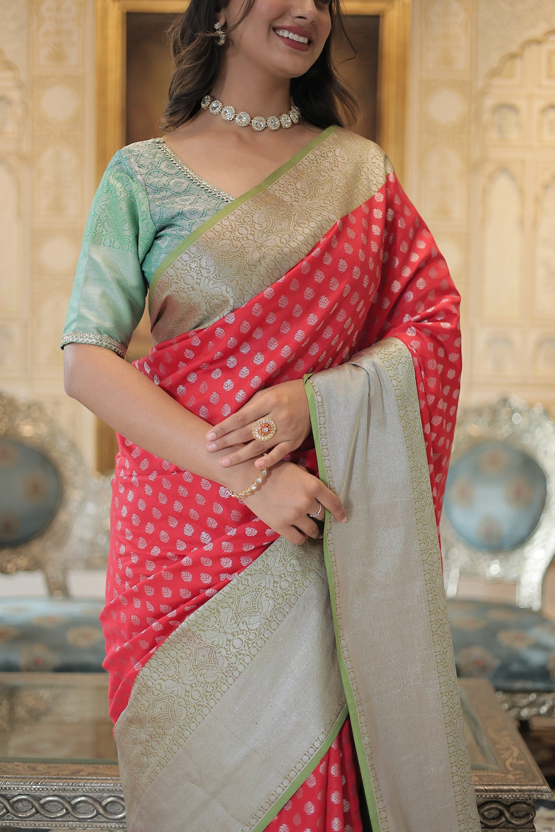 Classic Kanjivaram Silk Saree with Rich Zari Weaving