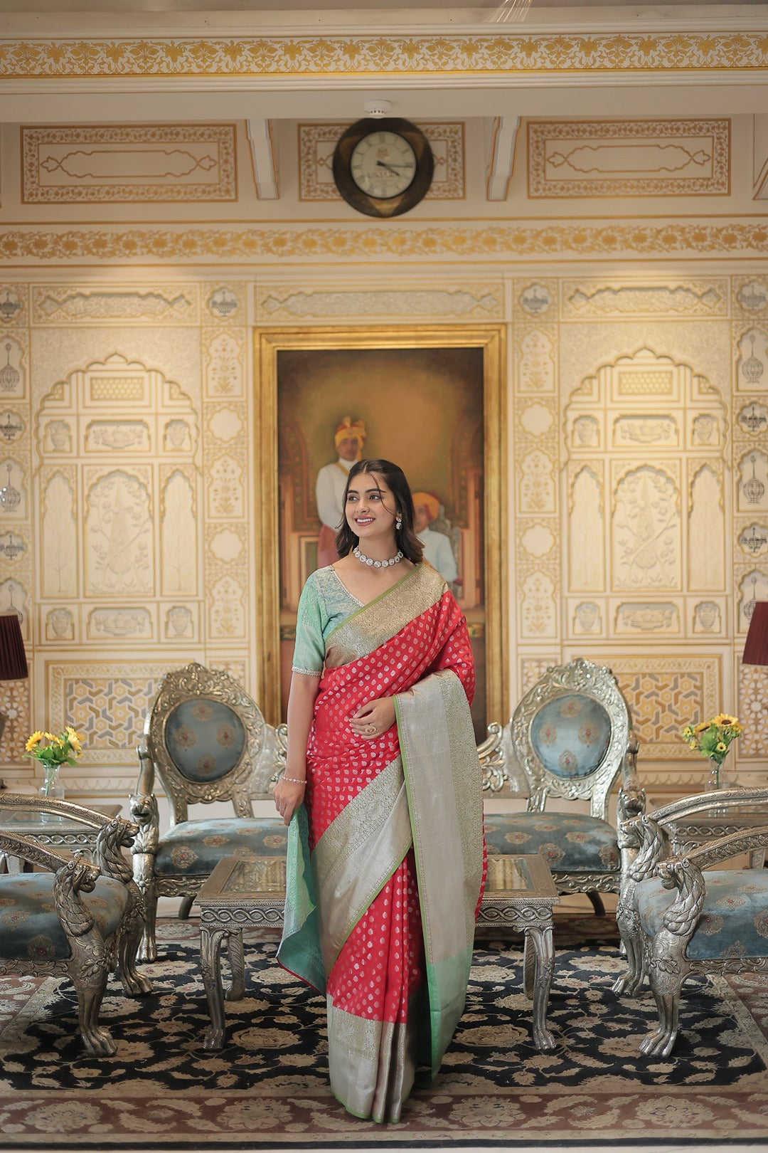 Classic Kanjivaram Silk Saree with Rich Zari Weaving