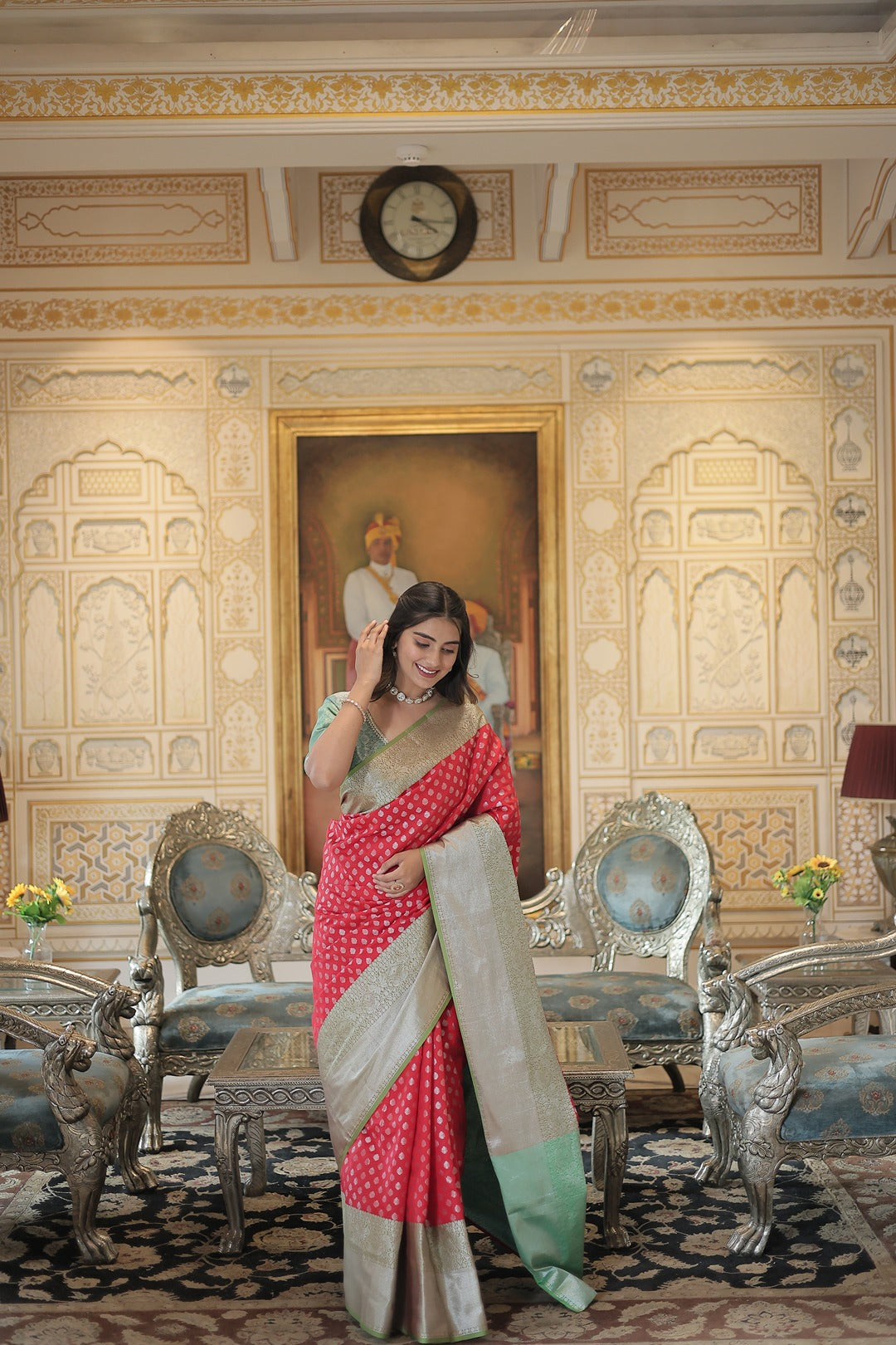 Classic Kanjivaram Silk Saree with Rich Zari Weaving