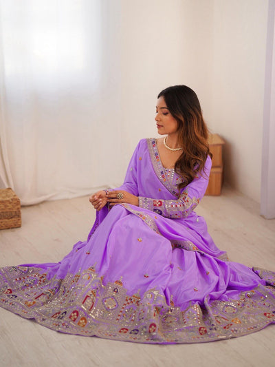 LIGHT PURPLE WEDDING LEHENGA WITH CHOLI AND DUPATTA