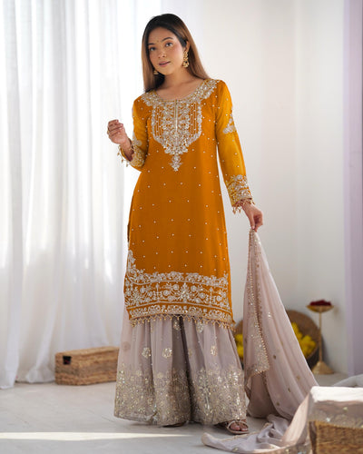 Yellow Color Festival Designer Suit With Dupatta