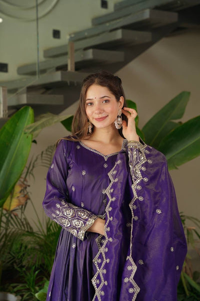 Designer Embroidered Anarkali Suit With Dupatta