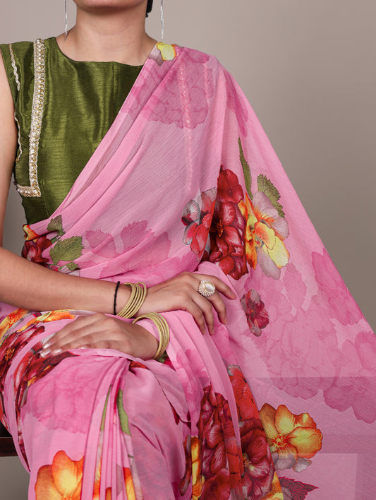 Dola Silk Pichwai Printed Gown with Weaving Work – Ready-to-Wear Collection