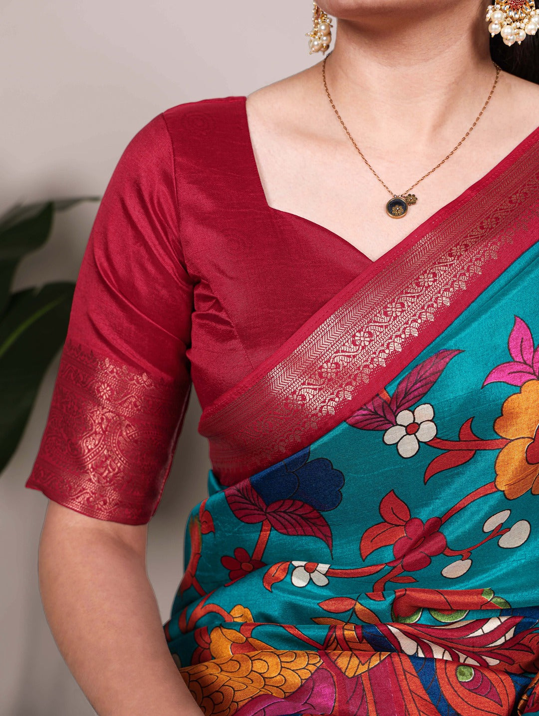 Tussar Silk Printed Saree with Zari Weaving Work – Traditional Saree Collection