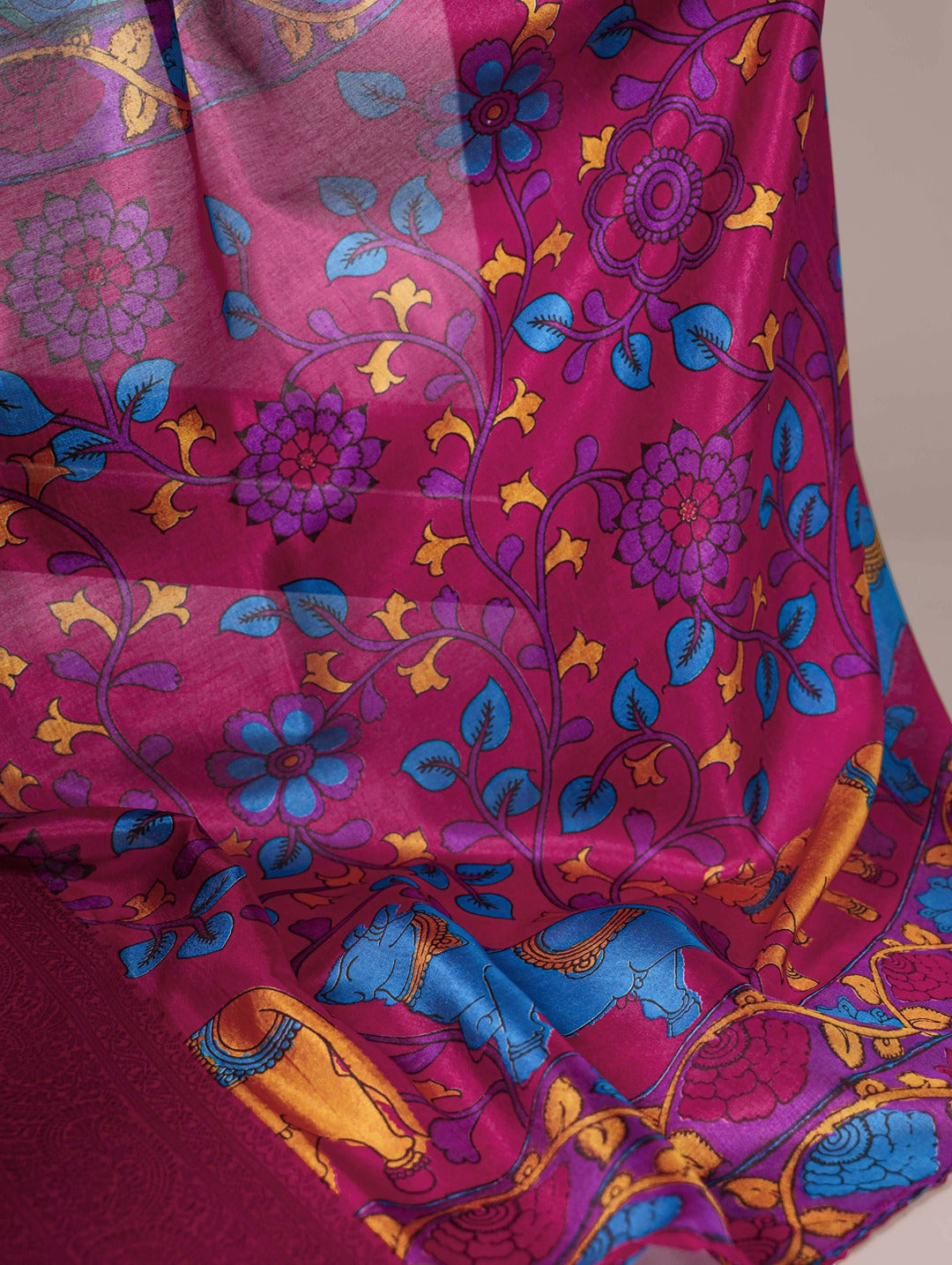 Tussar Silk Printed Saree with Zari Weaving Work – Traditional Saree Collection