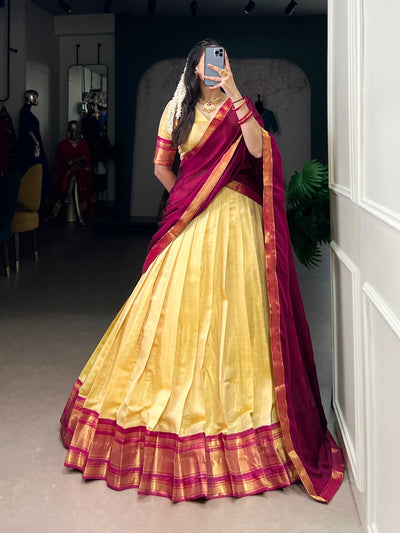 PREETHI – Kanchipuram Zari Weaving Lehenga Collection
