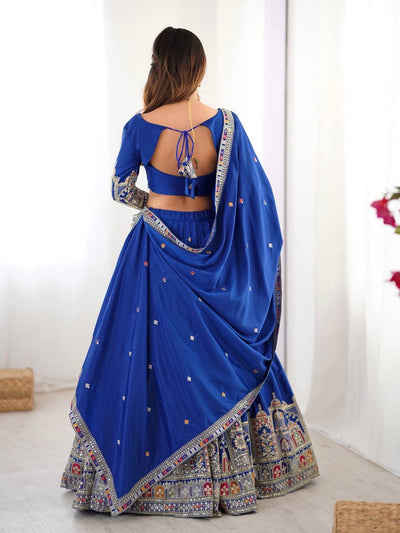 ROYAL BLUE WEDDING LEHENGA WITH CHOLI AND DUPATTA