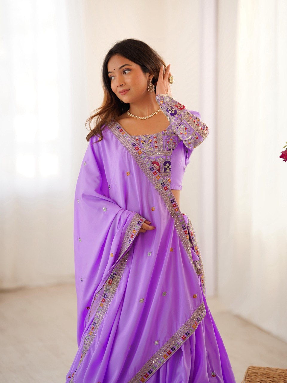 LIGHT PURPLE WEDDING LEHENGA WITH CHOLI AND DUPATTA
