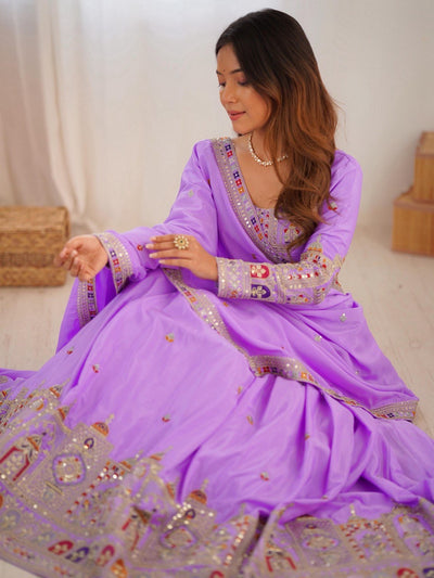 LIGHT PURPLE WEDDING LEHENGA WITH CHOLI AND DUPATTA