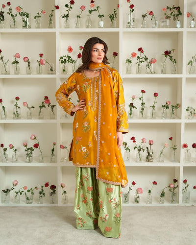 Velora – Sequin Embroidered Crepe Silk Ethnic Set