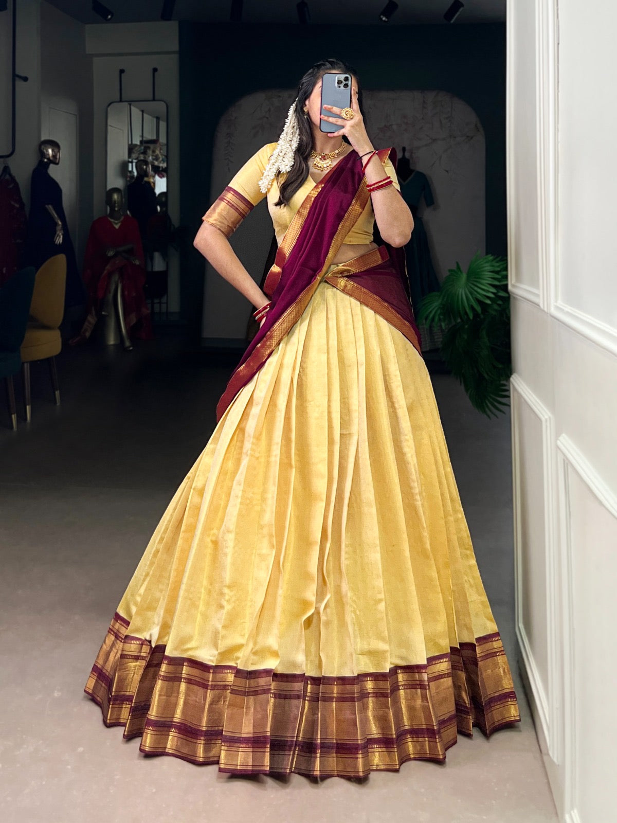 PREETHI – Kanchipuram Zari Weaving Lehenga Collection