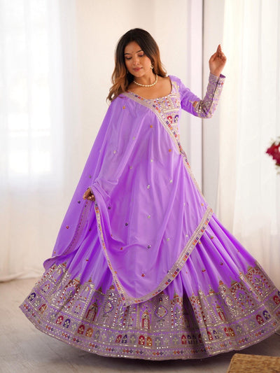 LIGHT PURPLE WEDDING LEHENGA WITH CHOLI AND DUPATTA