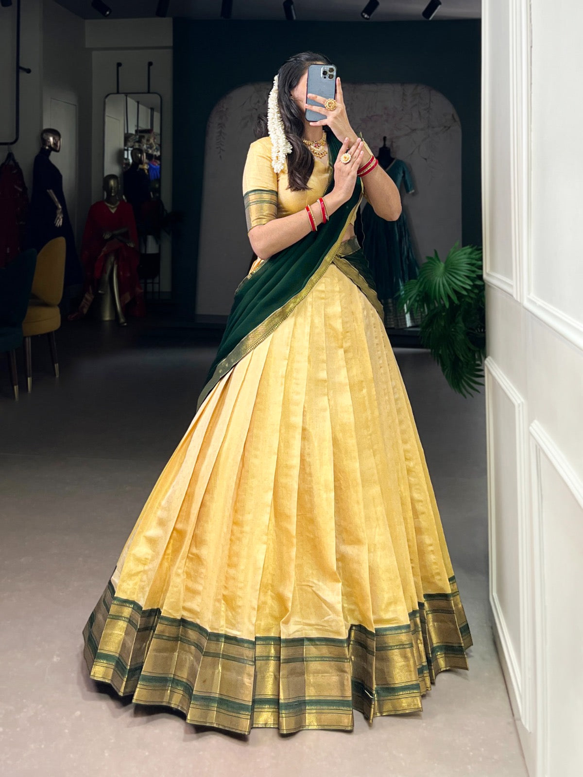 PREETHI – Kanchipuram Zari Weaving Lehenga Collection