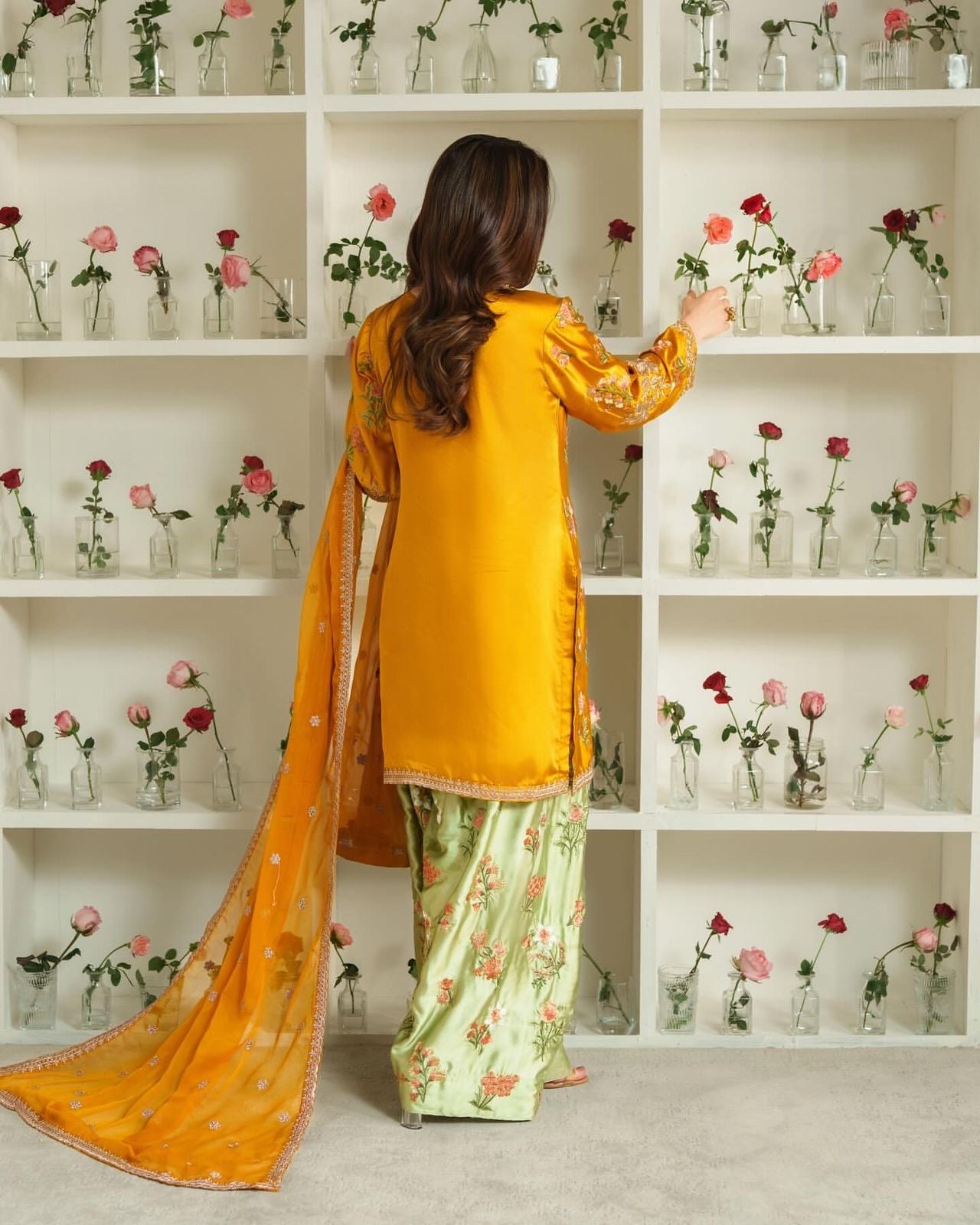 Velora – Sequin Embroidered Crepe Silk Ethnic Set