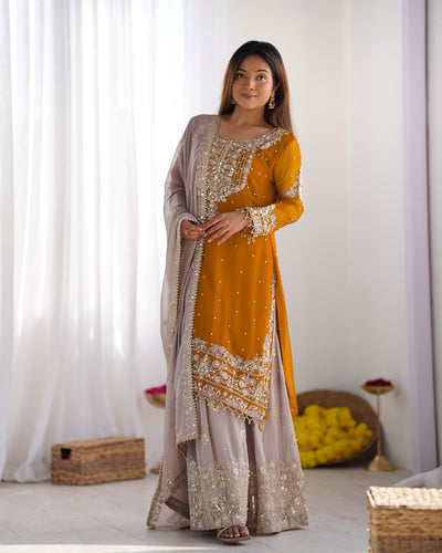 Yellow Color Festival Designer Suit With Dupatta