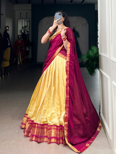 PREETHI – Kanchipuram Zari Weaving Lehenga Collection