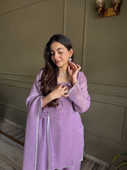 Lavender Salwar Suit With Dupptta