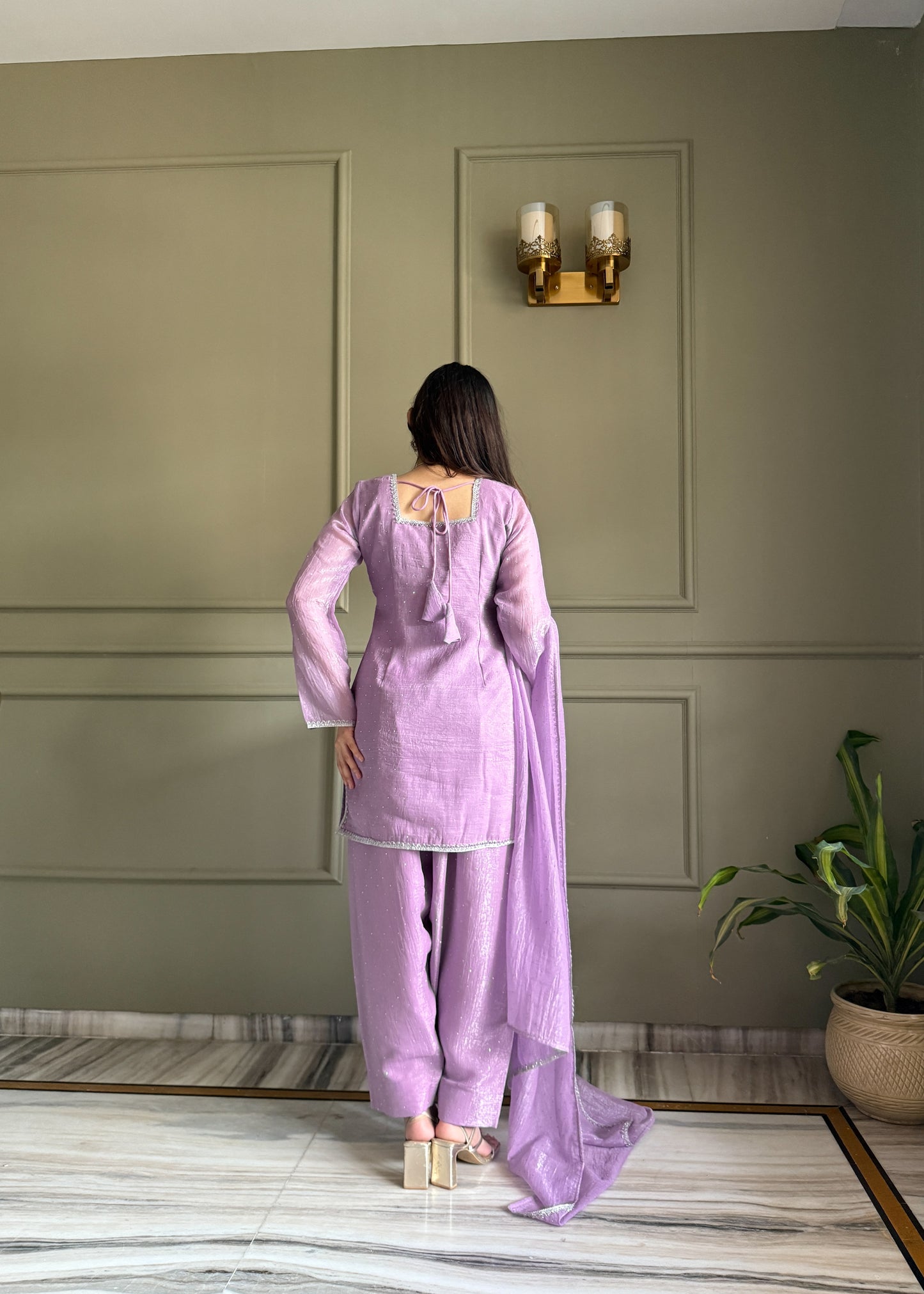 Lavender Salwar Suit With Dupptta