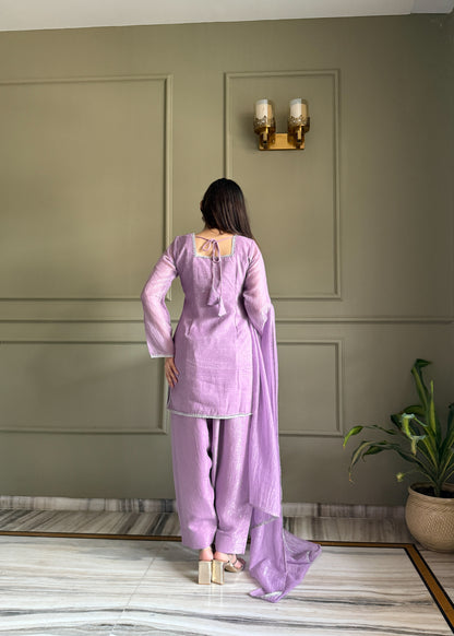 Lavender Salwar Suit With Dupptta