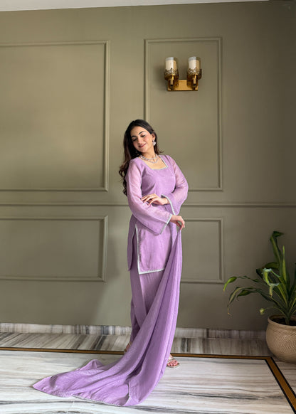 Lavender Salwar Suit With Dupptta