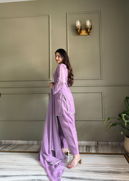 Lavender Salwar Suit With Dupptta