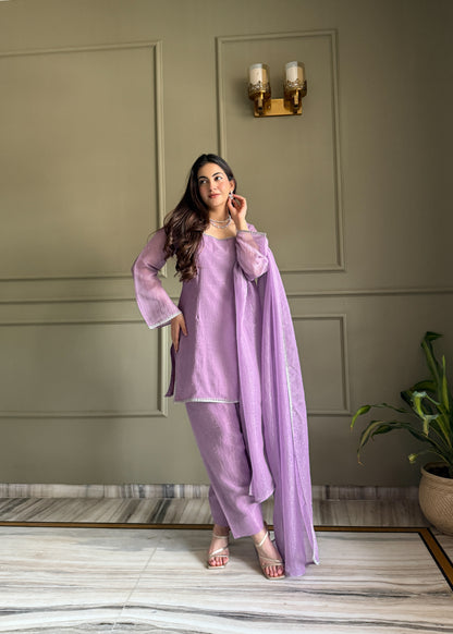 Lavender Salwar Suit With Dupptta