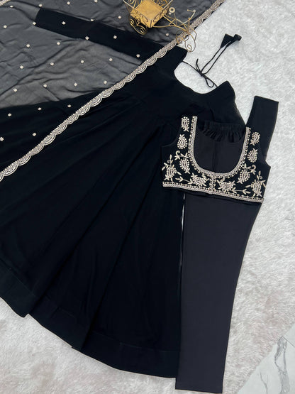 Classic Black Flared Anarkali