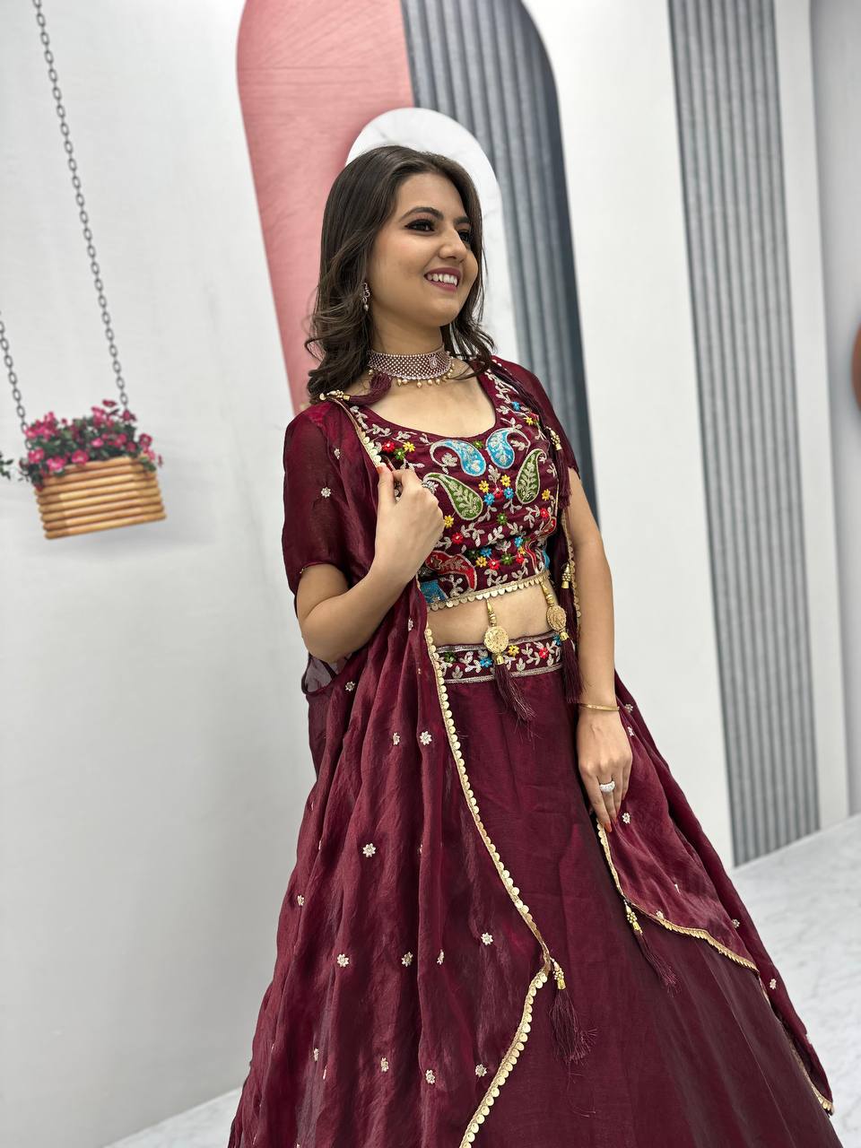 Elegant Chaniya Choli With Intricate Embroidery And Dupatta