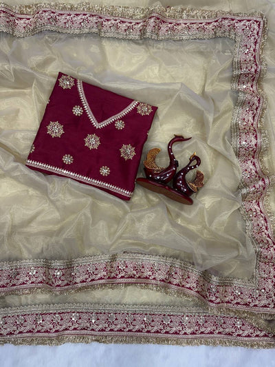 Maroon Elegance Premium Saree Collection