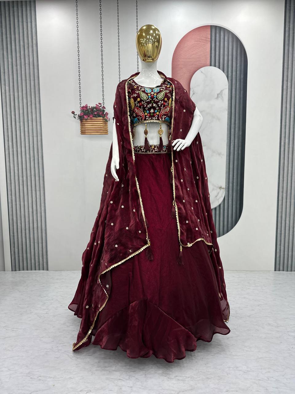 Elegant Chaniya Choli With Intricate Embroidery And Dupatta