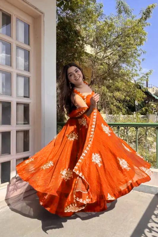 Floral Embroidered Sleeveless Anarkali Gown With Dupatta Set