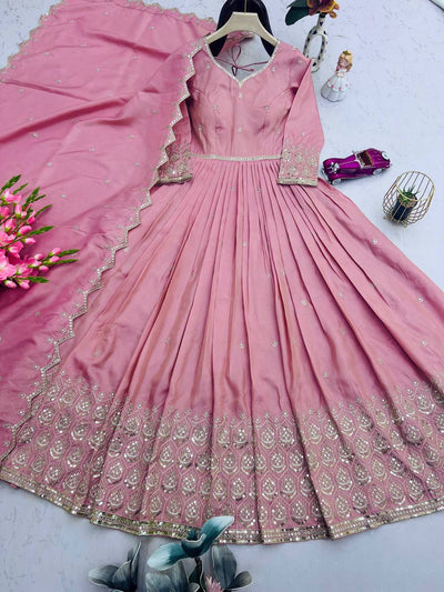 Designer Embroidered Anarkali Suit With Dupatta