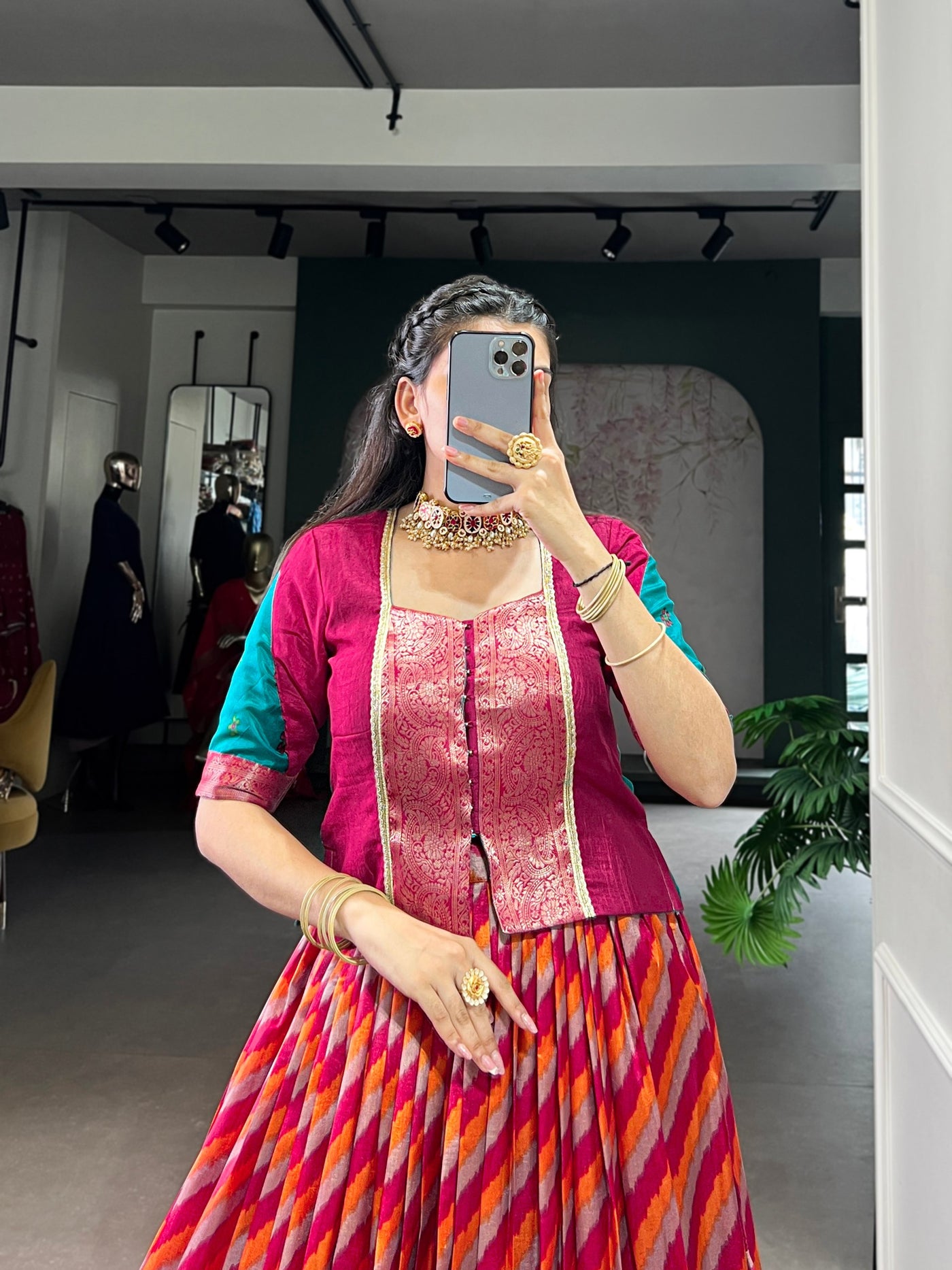 Multicolor Lehenga Set